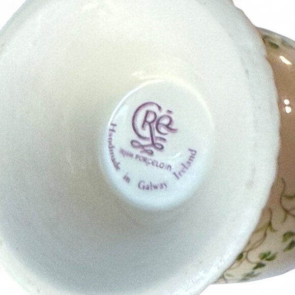 Cre Irish Porcelain Shamrock Coffee Mug Galway Ireland - Picture 6 of 7